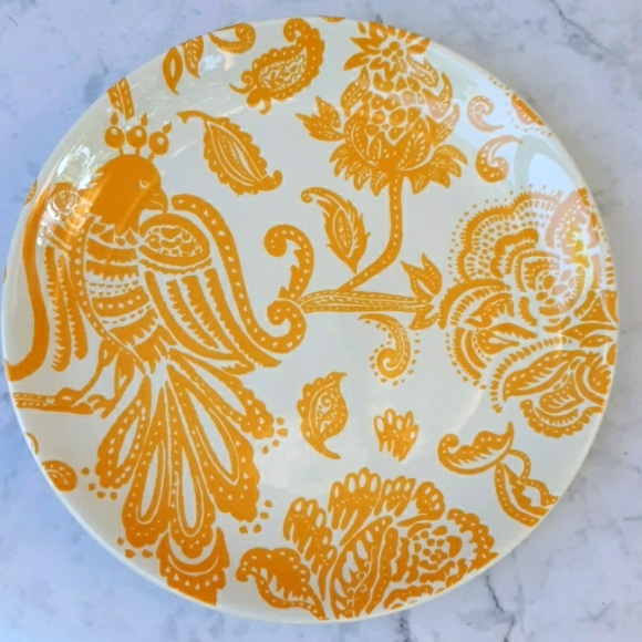 NWT POTTERY BARN LEMON TOILE PLATES - Picture 2 of 5